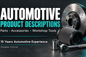 write automotive technical product copy for parts and accessories