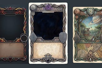 custom tcg template ccg card templates playing card frame and board game assets