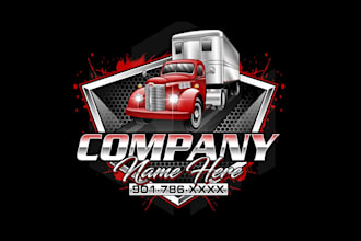 design 3d automotive, logistics and trucking logo with vector file