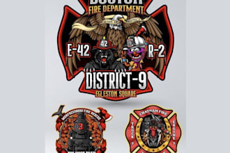 design high quality custom fire department logo with unlimited revision