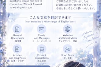 translate english into natural japanese