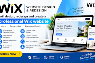create a modern, responsive, and professional wix website