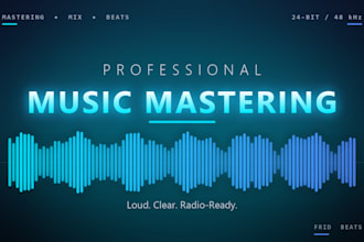 master your song or beat to loud clean radio ready quality