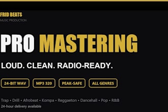 master your song or beat to loud clean radio ready quality