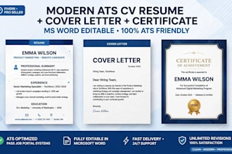design modern cv and resume in ms word
