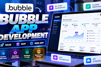 develop bubble website, bubble mvp, bubble saas on bubble io adalo app saas ui