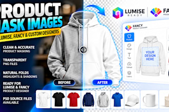 create product mask images for lumise and custom product designers