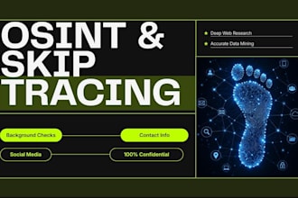 conduct osint, skip tracing, and deep web research