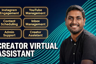 be your instagram and youtube virtual assistant