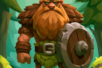 design 2d game character illustration