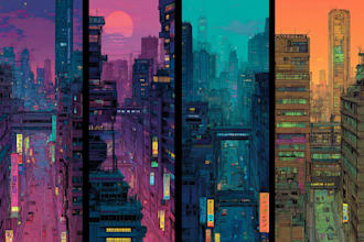 do cyberpunk scifi futuristic city