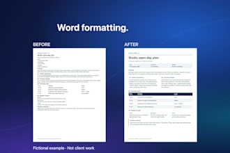 format your word document for a clear, readable layout
