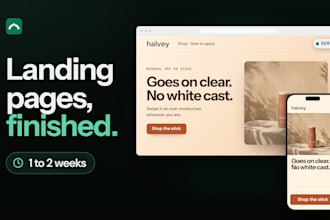 write and build a landing page or website
