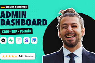 build a custom CRM, admin dashboard or business web app with next js