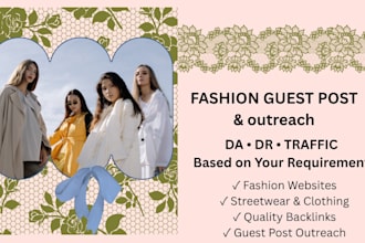 publish high da fashion guest post with dofollow backlinks