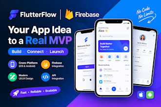 flutterflow mvp firebase app no code mvp flutter ui mobile app api integration