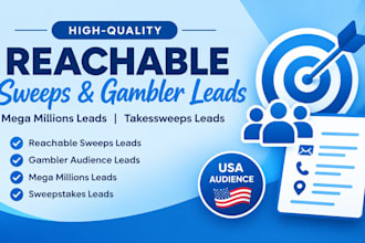 provide reachable sweeps gambler leads, mega millions leads, takessweeps leads