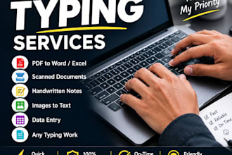 fast typing services, retype scanned documents