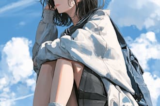 anime character an illustration and anime character