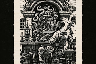 design engrave and print a professional linocut project