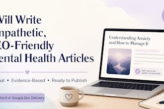 write mental health articles and wellness blogs