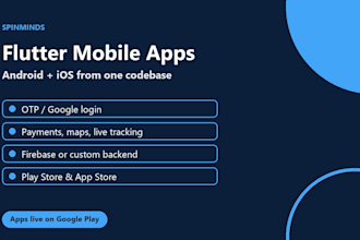 develop a flutter mobile app for android and ios