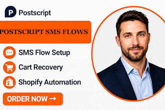 setup postscript SMS flows for shopify store cart recovery automation