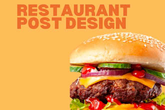design attractive food promotional posts for social media