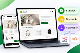 set up shopify store shopify bundles discount automation n8n zapier