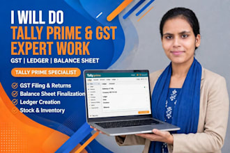 do accounting in tally prime, gst, balance sheet work