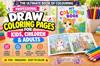 design creative  kids and adult coloring book