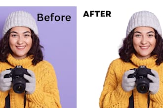 do professional background removal and photo editing