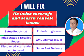 fix index coverage and search console issues for any website