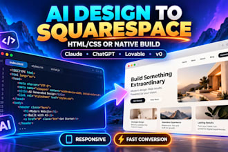 convert claude or ai generated html design into squarespace