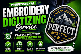 digitize embroidery logo designs in wilcom dst pes jef exp files