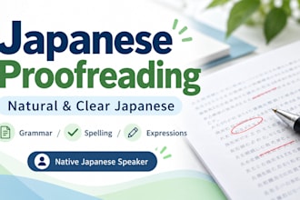 proofread and edit your japanese text naturally