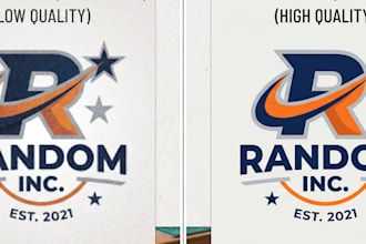 convert low resolution logo to high quality vector in 24 hours
