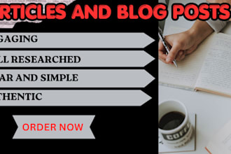 write clear informative engaging artilces and blogs