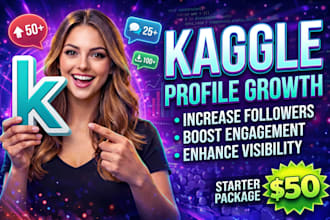 promote your kaggle profile to increase followers, engagement, and visibility