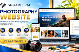 design a professional squarespace photography website