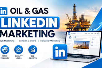 do oil gas marketing b2b linkedin content industrial marketing