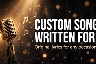 write original song lyrics for your track, any genre