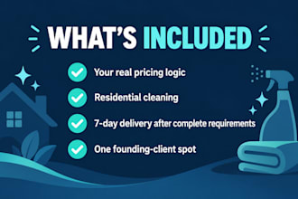 build a custom residential cleaning quote calculator