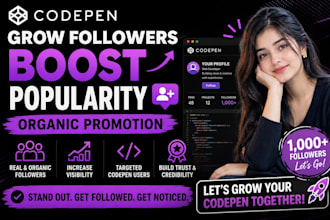 promote your codepen profile to grow followers and boost popularity
