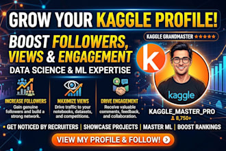 promote your kaggle profile to increase followers, views and engagement