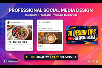 design viral youtube thumbnail and instagram post