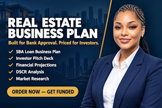 write a real estate sba business plan for bank loan approval