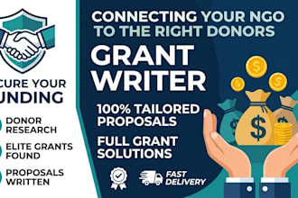 do grant research, find eligible donors, write winning proposals