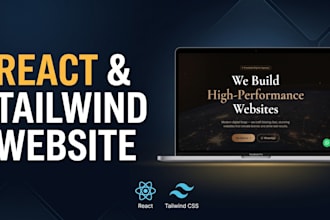build a responsive react website with tailwind css