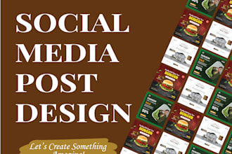 design facebook post, instagram banners and promotional post